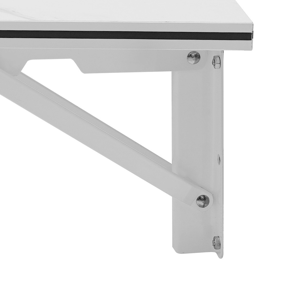 Folding Wall Mounted Laptop Desk with Brackets Space Saving Foldable Table