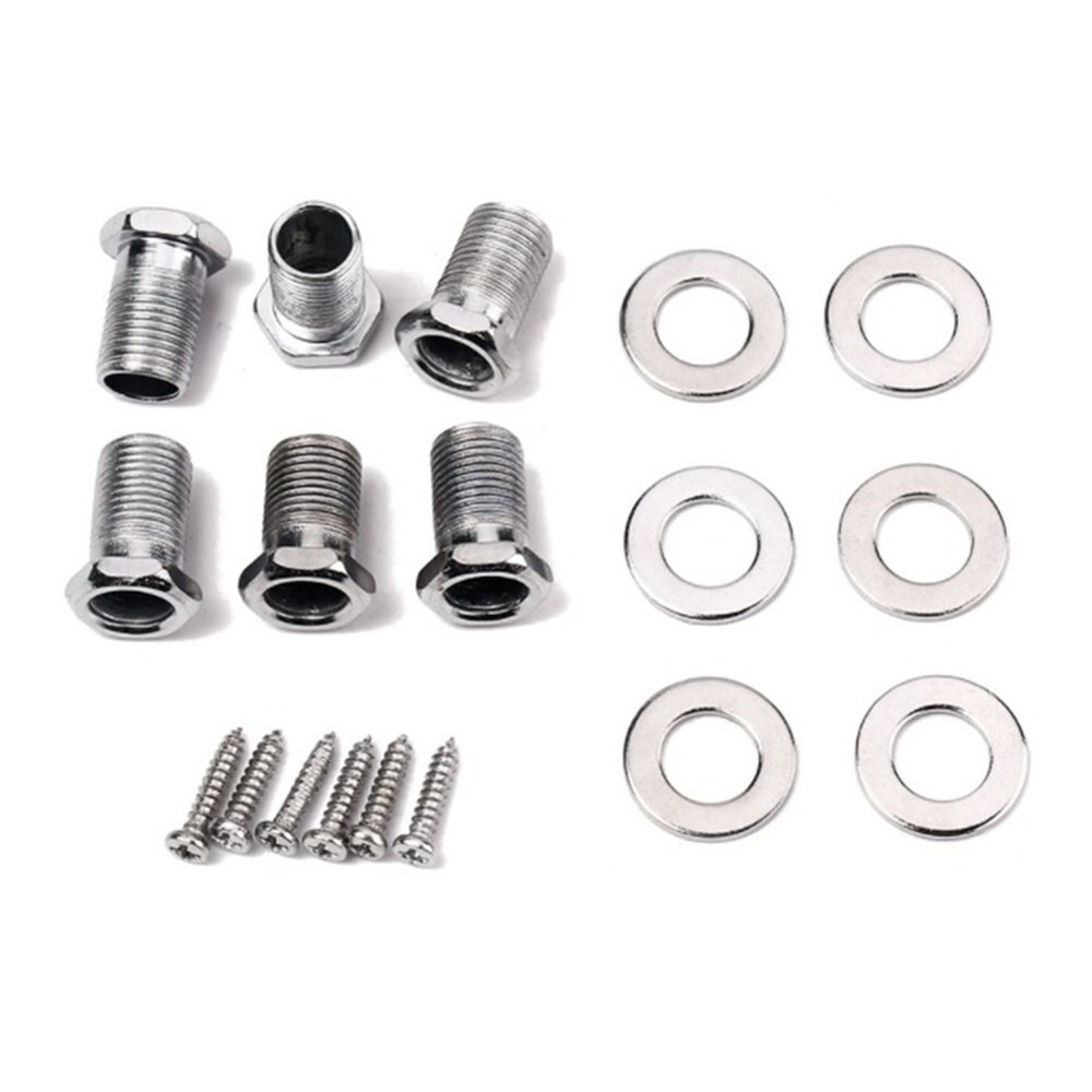 6R Inline Guitar Locking Tuners 1:18 String Tuning Key Pegs Machine Heads Chrome