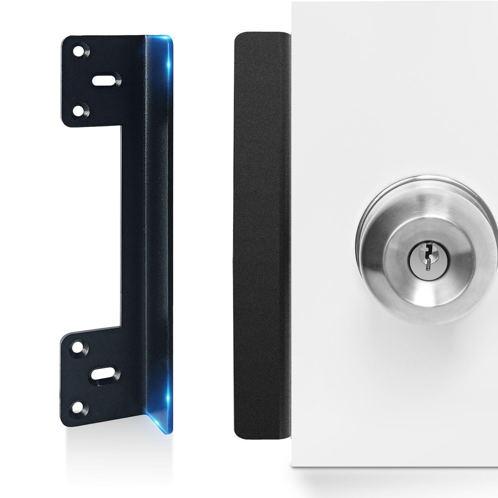 Door Latch Guard Plate 7” with 1” Offset Cover, Outswing Door Security Protector