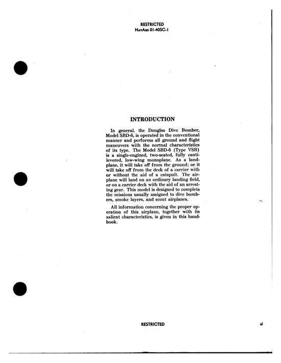 WWII era DOUGLAS DAUNTLESS SBD Dive Bomber Pilot Manual