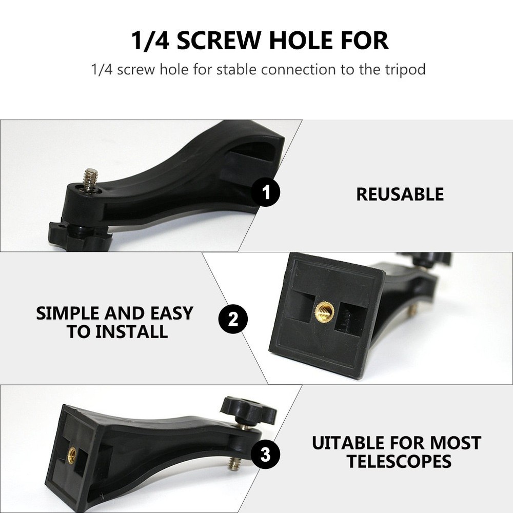 Binocular Tripod Adapter Plastic 1/4 Inch Fixed Bracket for Telescope