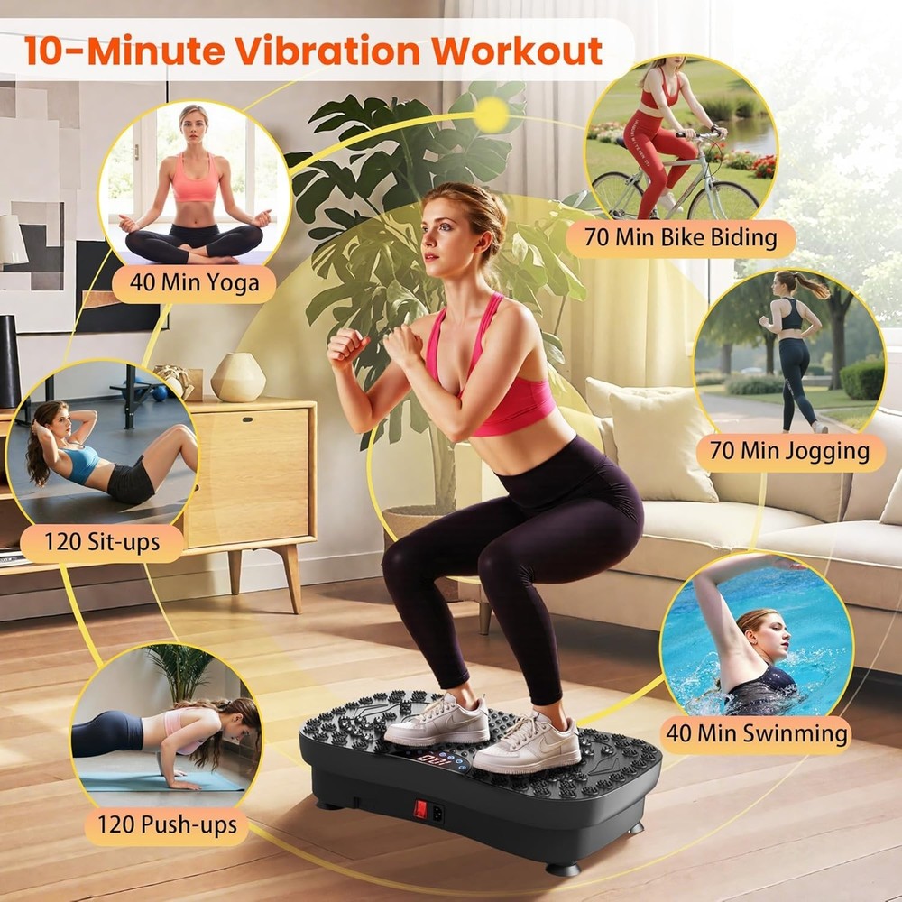 Vibration Plate Fitness Platform Exercise Machine Vibrating Lymphatic Drainage