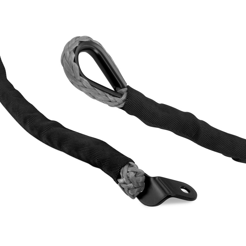 Borne Off-Road Winch Hook - Fits 3/8in Rope - Hand Strap - Grey