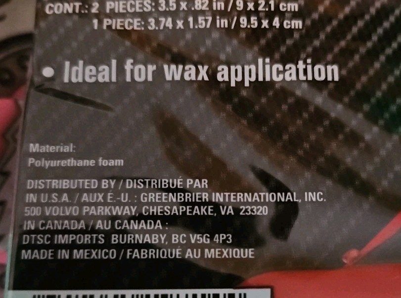 3 PCS ~ 2 Wax Applicator Pads & 1 Tirec Shinee Applicator