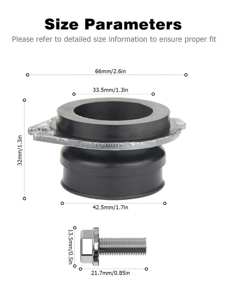 "Garbage Disposal Flex Coupler Replacement Parts Compatible with Insinkerator"