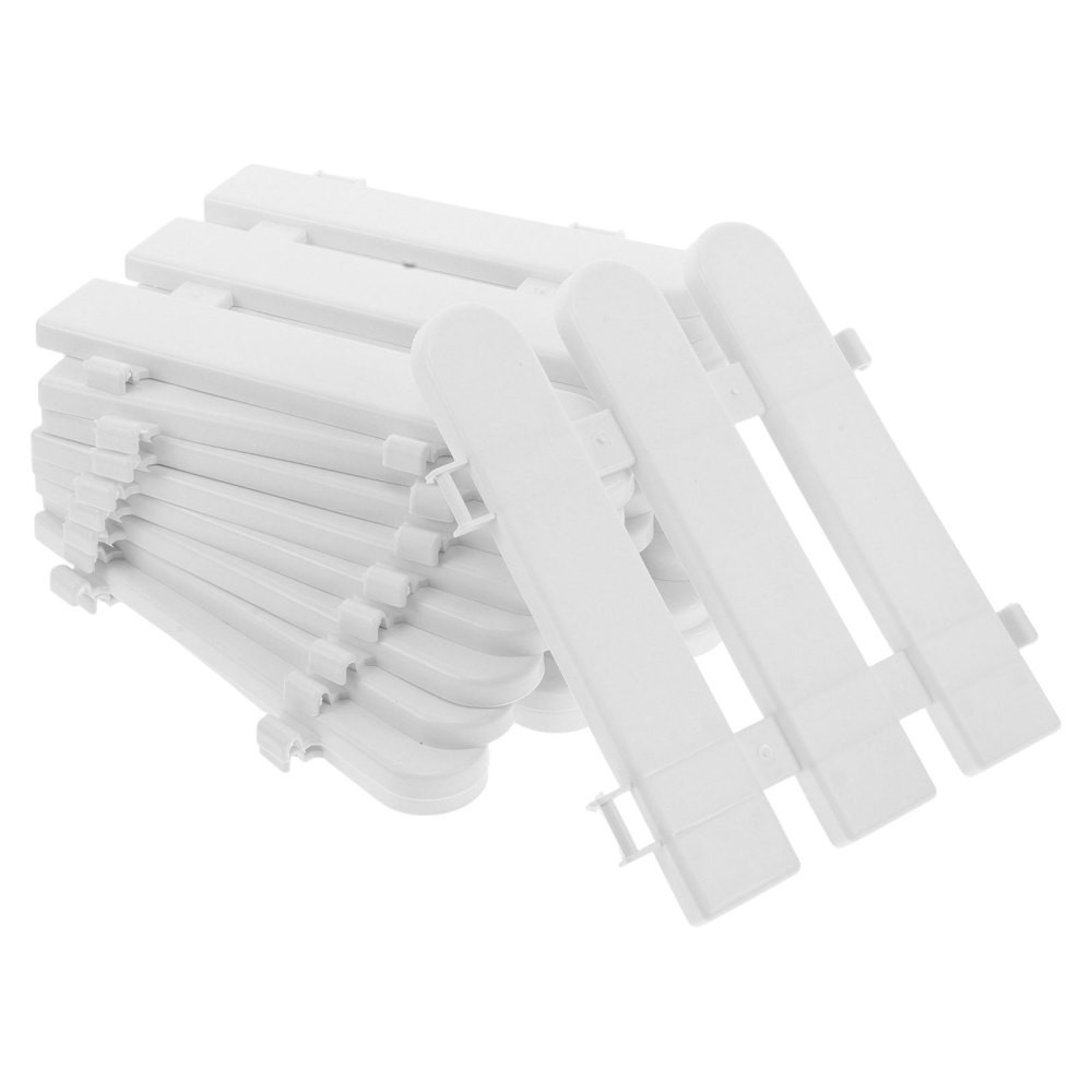 10 Pcs White Plastic Fence Decorative Border for Garden Path
