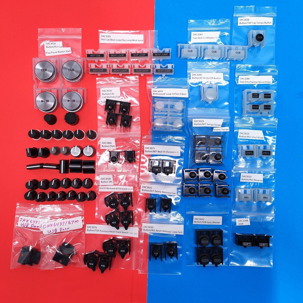 Pioneer Replacement Knobs Caps Buttons Ribbon Cables for XDJ-RX2 + Other CDJ DJM