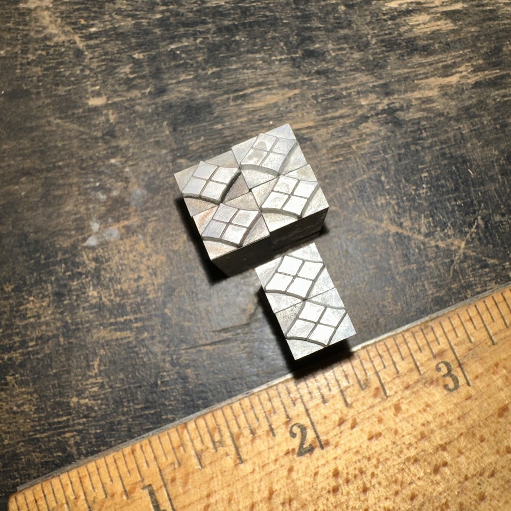 Print Blocks “ 6 Decorative Borders “ Lead Blocks