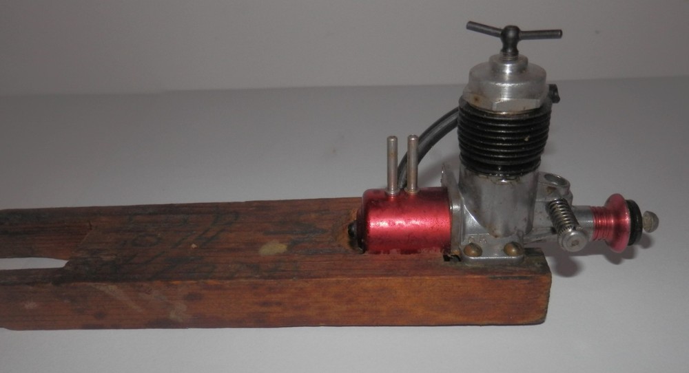 OK Cub .074 Diesel R/C Engine on Test Block