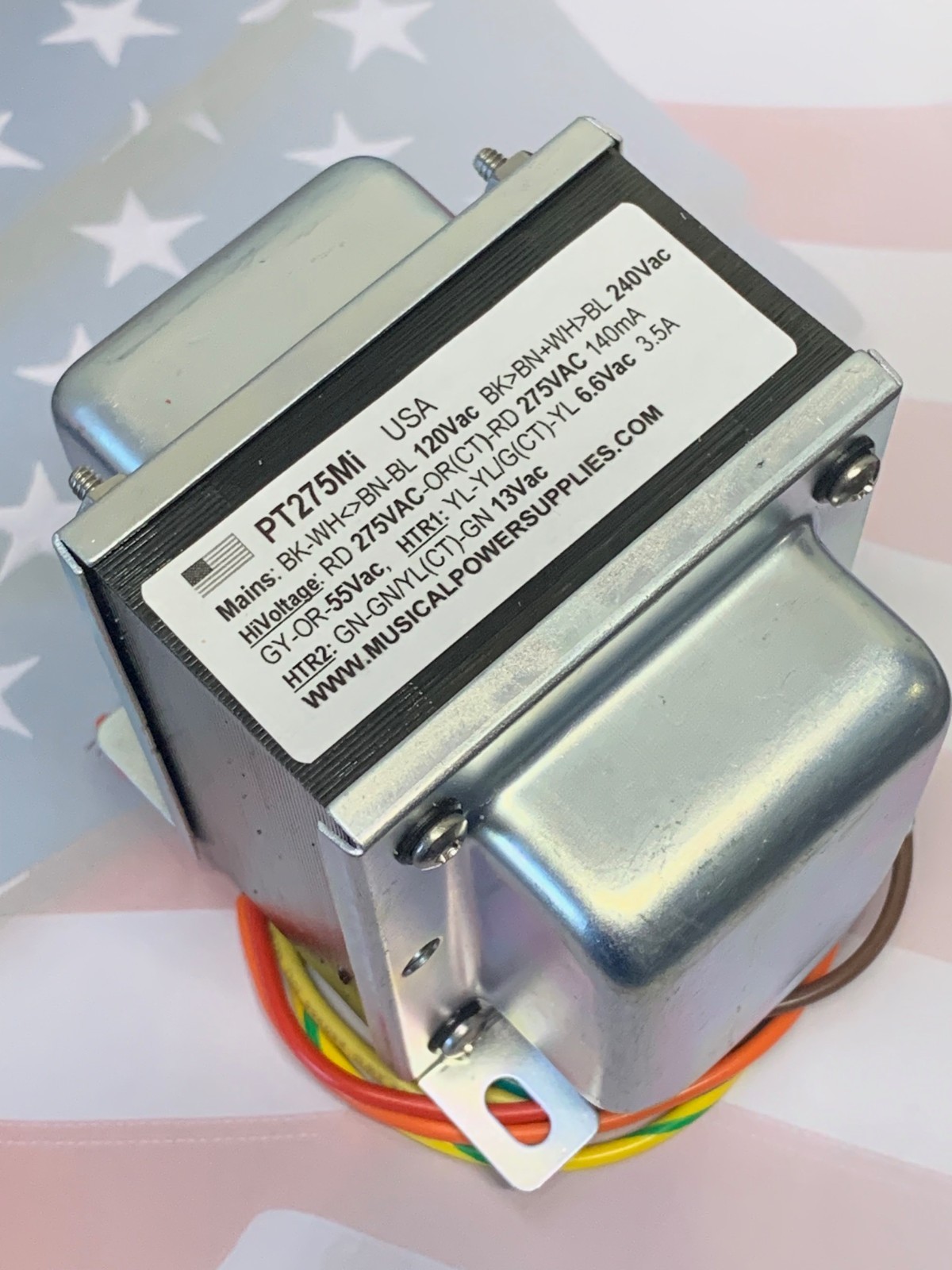 PT275Mi (USA) POWER TRANSFORMER TUBE AUDIO (550Vct) 275-0-55-275 x140mA