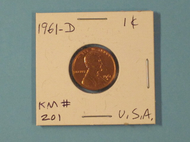 1961-D Small Cent - BU example (L2)