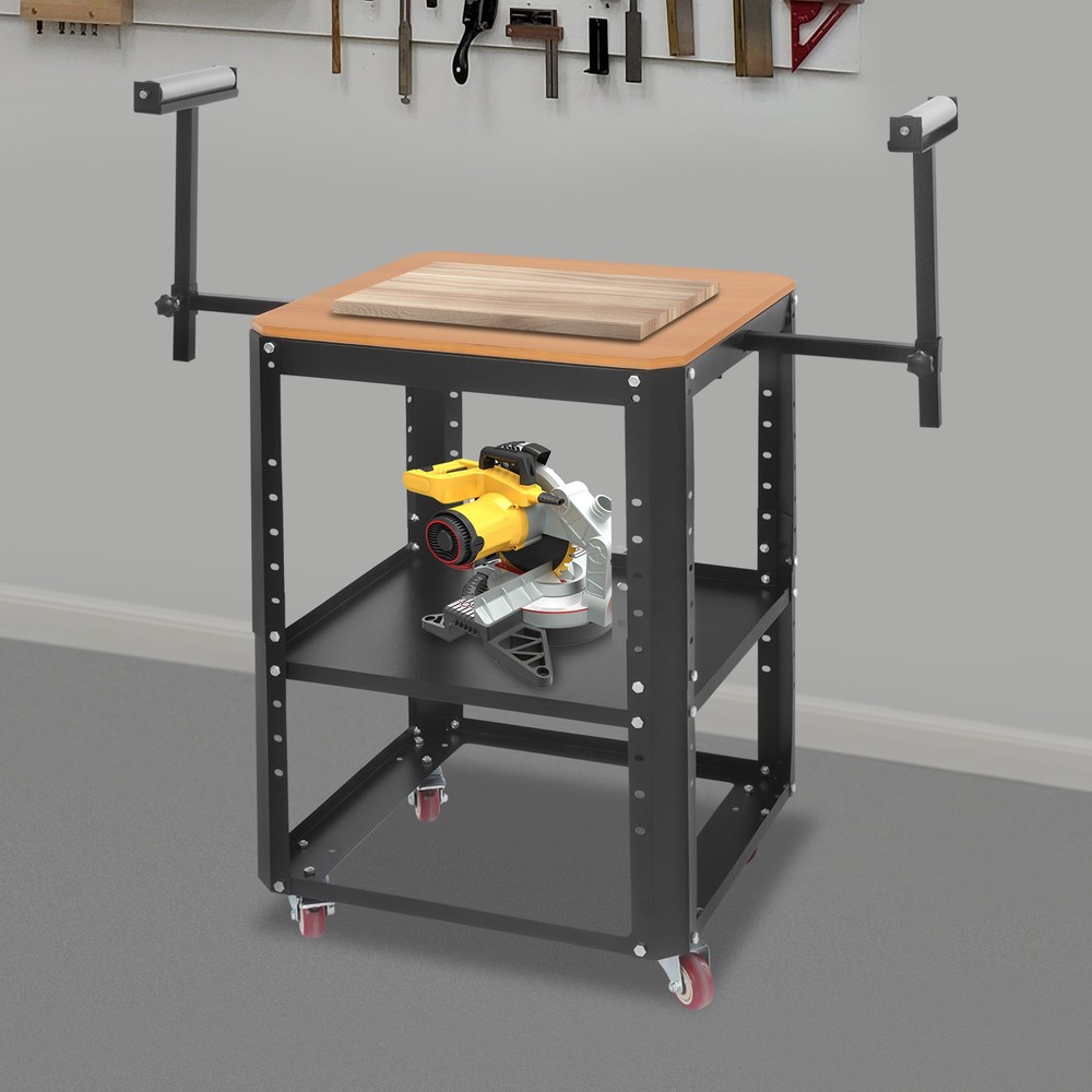 Rolling Planer Stand Load Capacity Tool Stand Height Adjustable w/Wheels 550 lbs