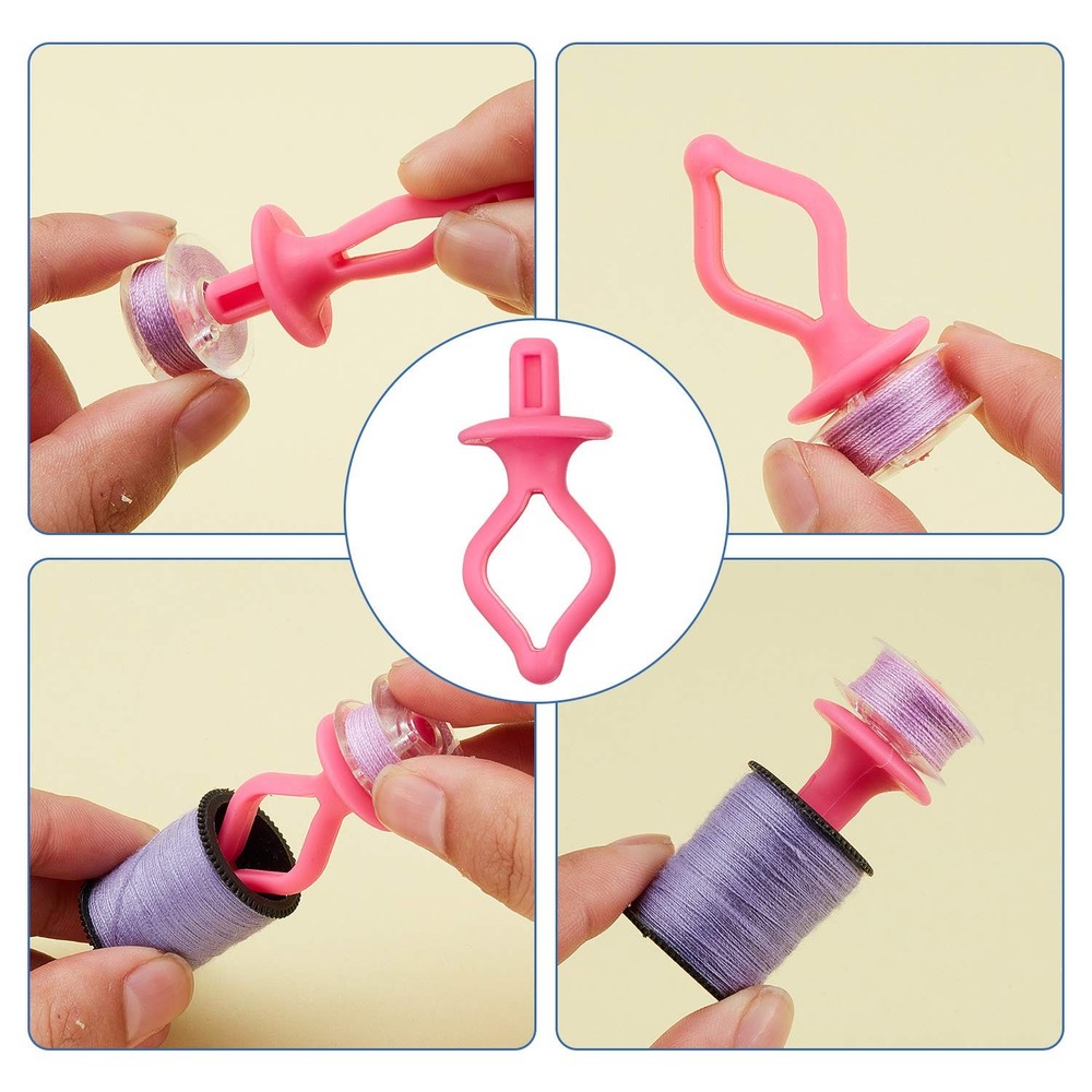 60 PCS Bobbin Holders Thread Spools Clips Preventing Tangles Sewing Supply