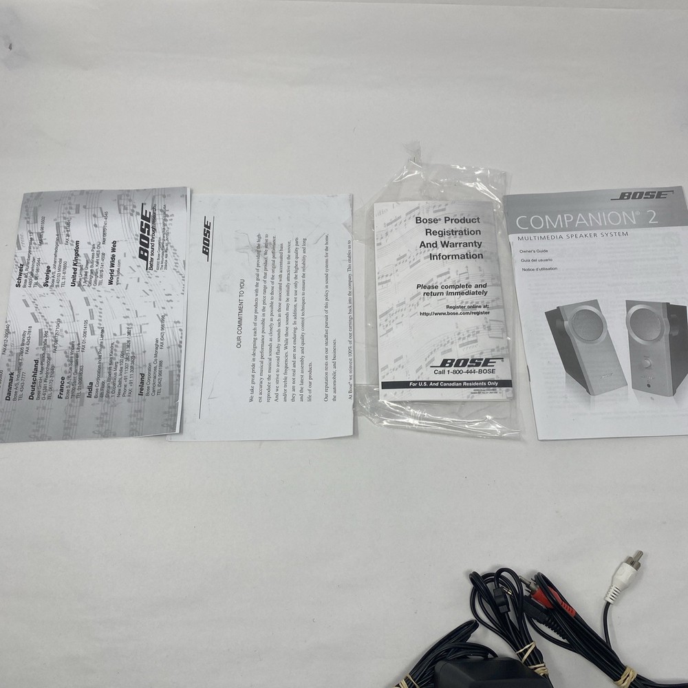 Bose Companion 2 Multimedia Computer Speaker System Pair Laptop Speakers