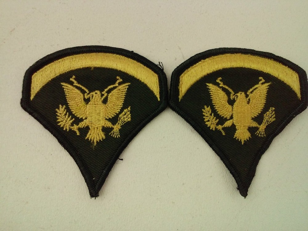 Two Pieces Eagle Crest Patch 3x3-1/8 Inches