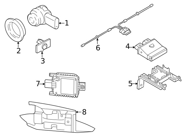 Genuine Audi Park Sensor Bracket 8Y4-919-289