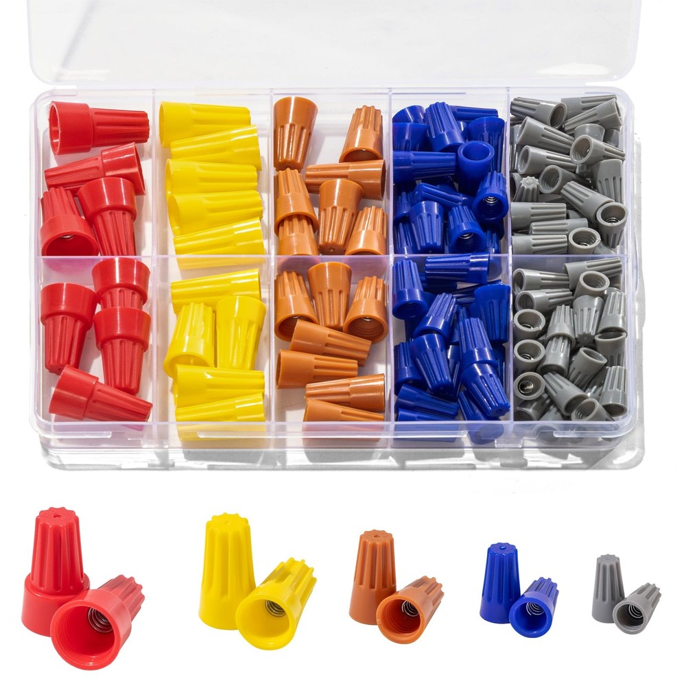 122 Pcs Colorful Wire Twist Nuts Electrical Wire Insert Twist Caps Connectors
