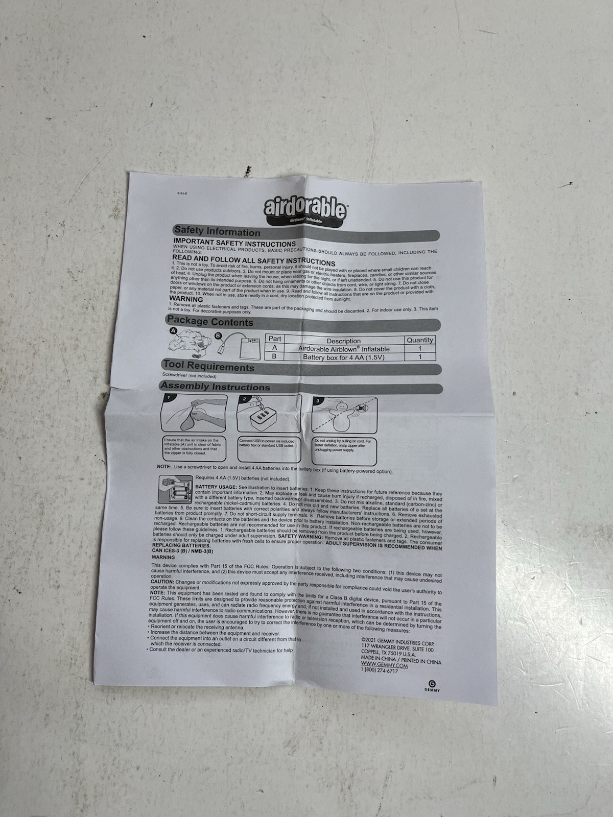 Gemmy Disney Magic Holiday Olaf Frozen Airdorable Airblown Inflatable Tabletop