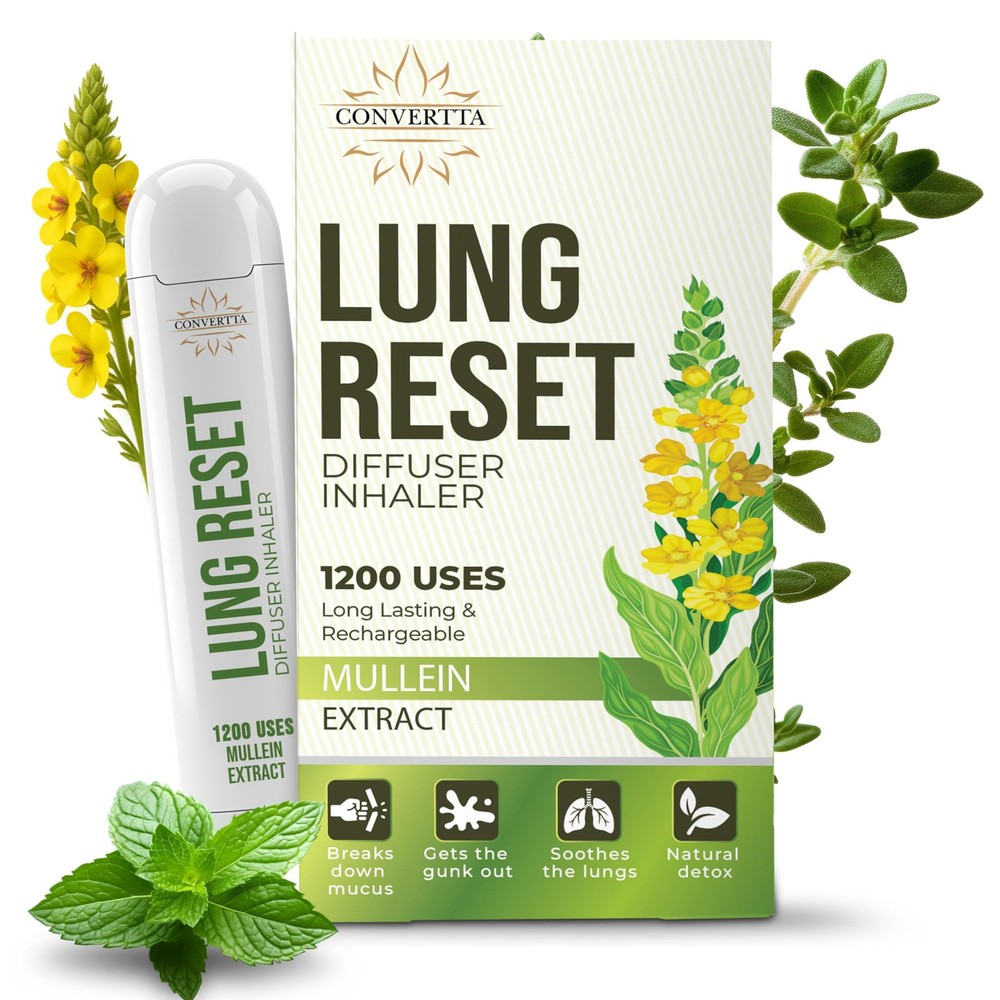 Lung Detox Rechargeable Mullein Diffuser Pen | Natural Mullein Leaf | Lung He...