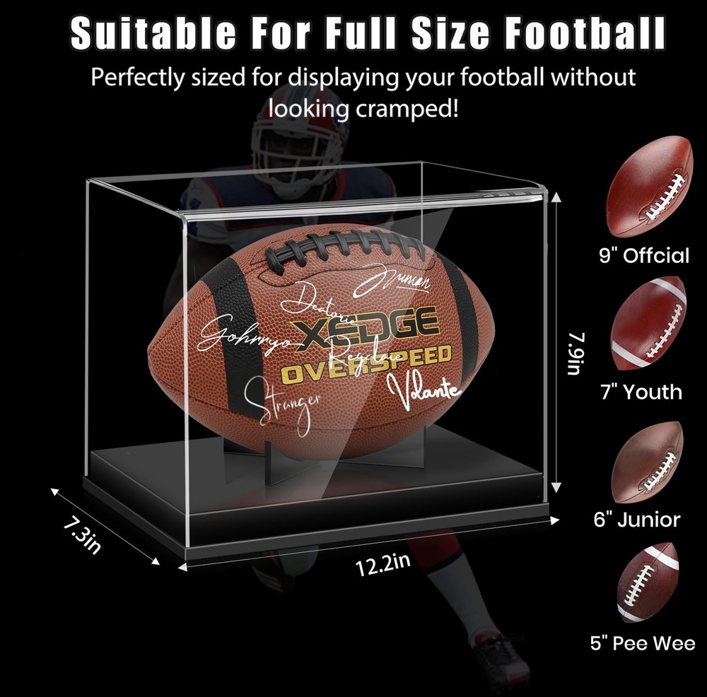 Football Display Case, Acrylic Case Clear