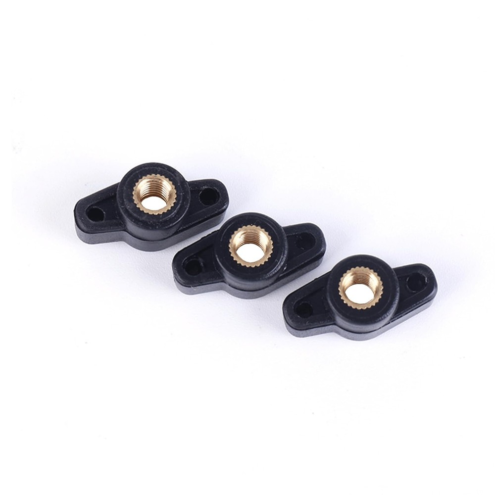 10PCS 1/4" Wing Knobs Through Hole T Hand Screw Nut 1/4", Black