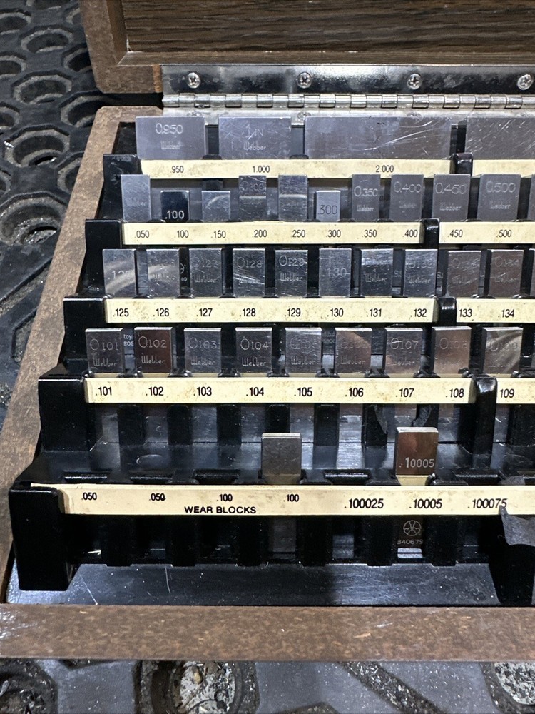 Starrett Webber Mitutoyo Mixed Gage Block Set Rectangular Machinist Tool Maker