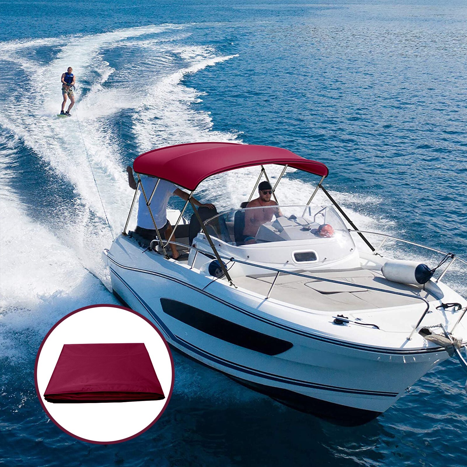 3 Bow Bimini Top Replacement Canvas Cover / Without Frame