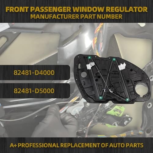 Front Right Passenger Side Power Window Regulator with Panel Front Right Side