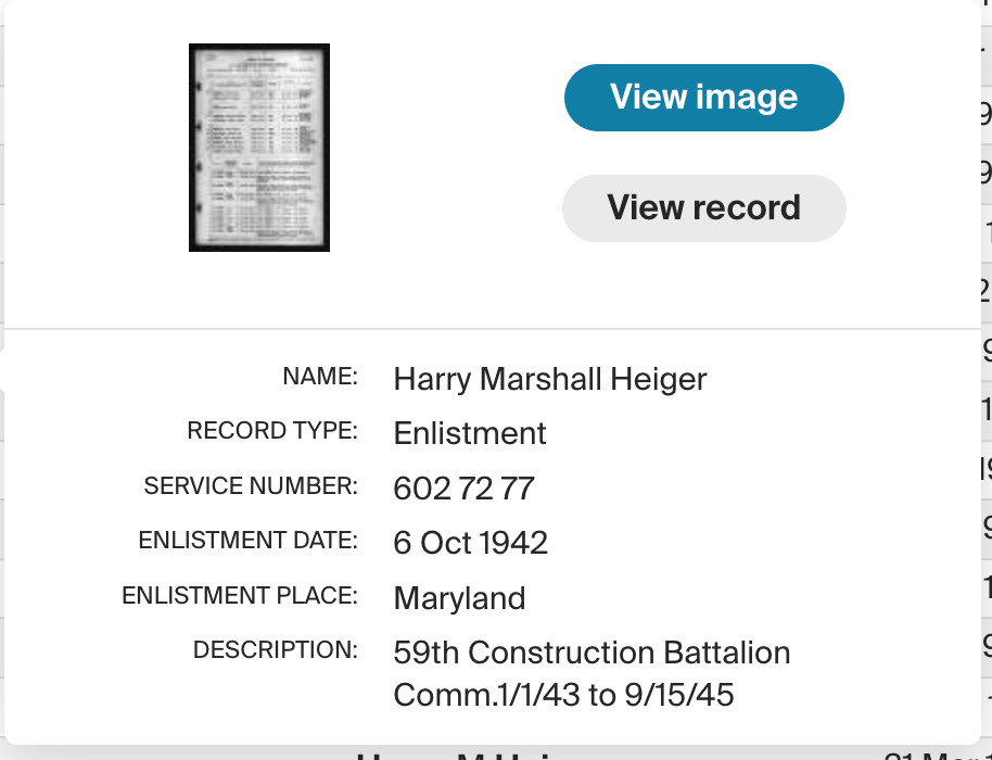 Original WWII US Navy Dog Tag 59th Construction Bn. SEABEES Heiger 1943 45 CA6