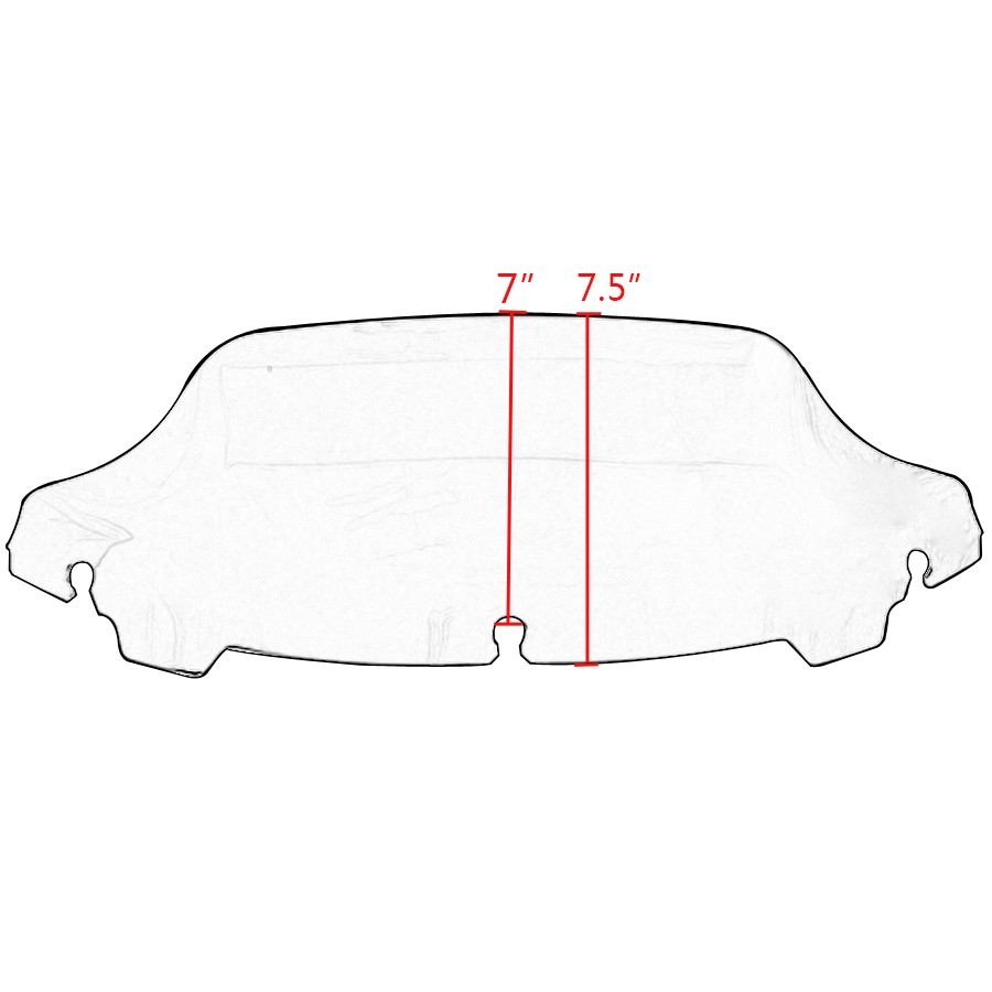 7" Front Wave Windshield Black Windscreen Noise Reduction For Harley Road Glide