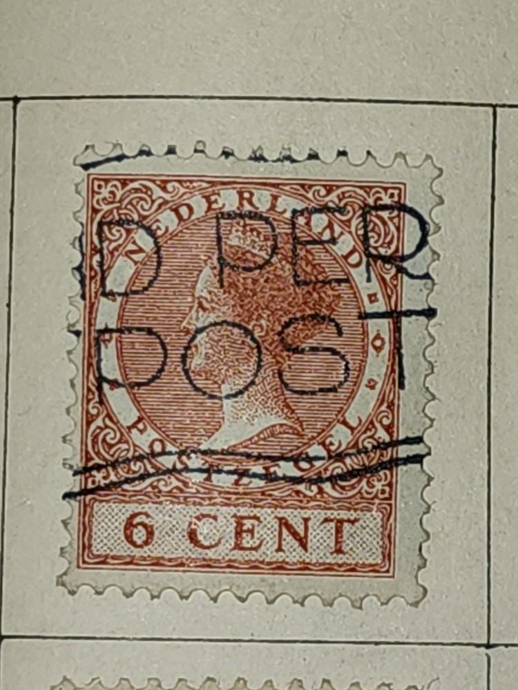 Foreign Netherlands 6c Stamp Used - #H454
