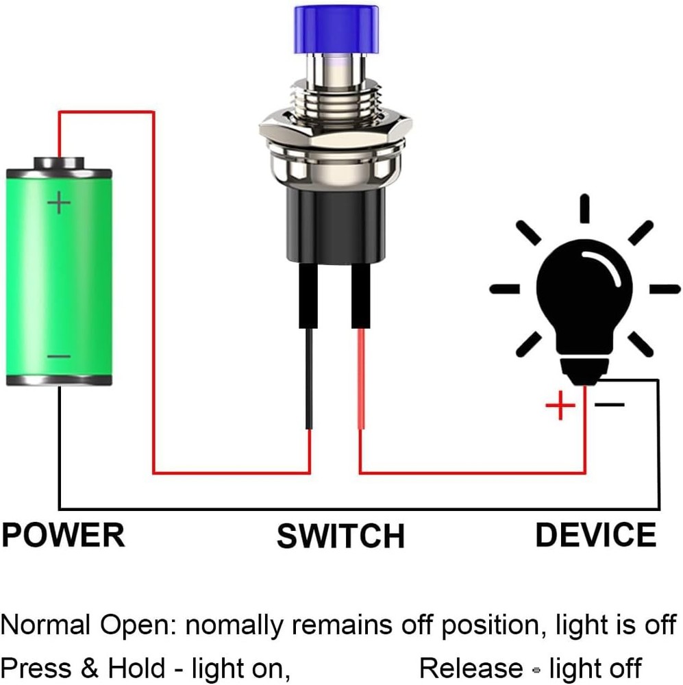 Mini prewired push button switches
