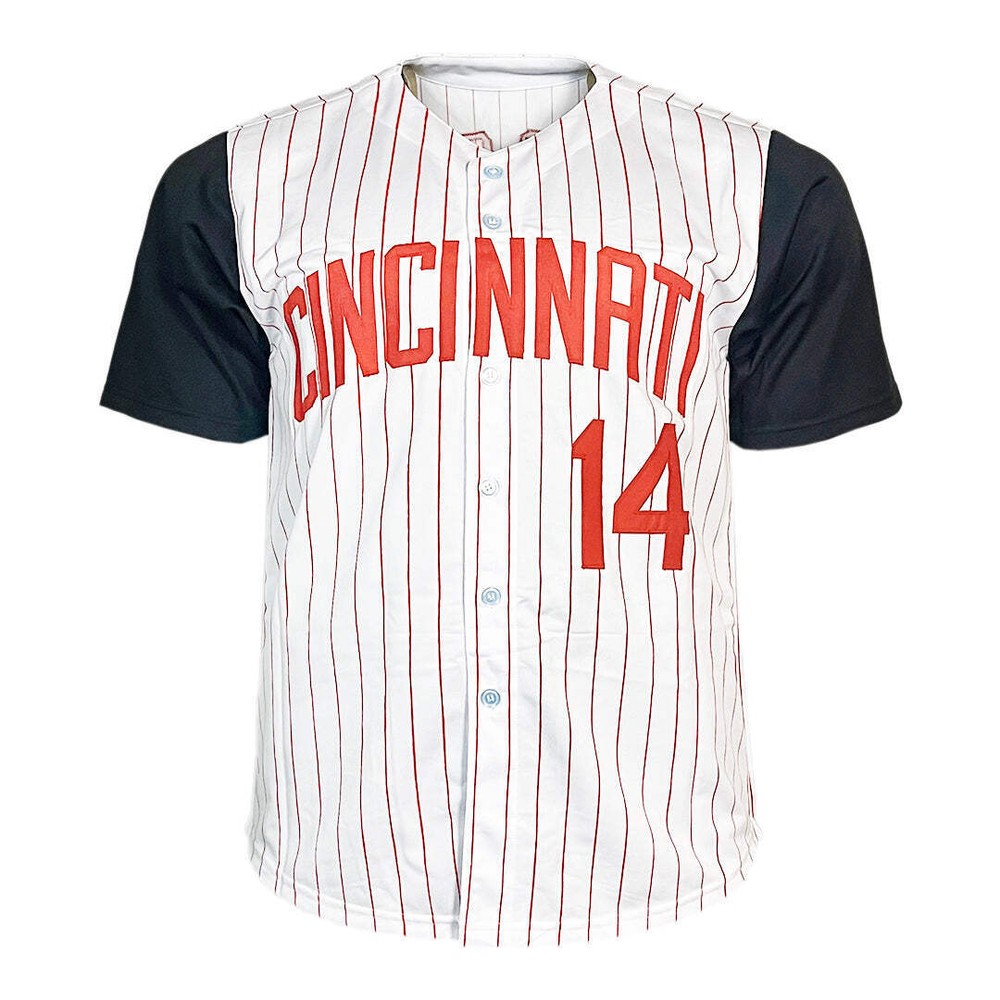 Pete Rose Signed Cincinnati Pinstripe Baseball Jersey (JSA)