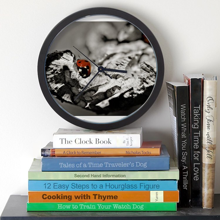 CafePress Red Ladybugs 10" Wall Clock (515935302)