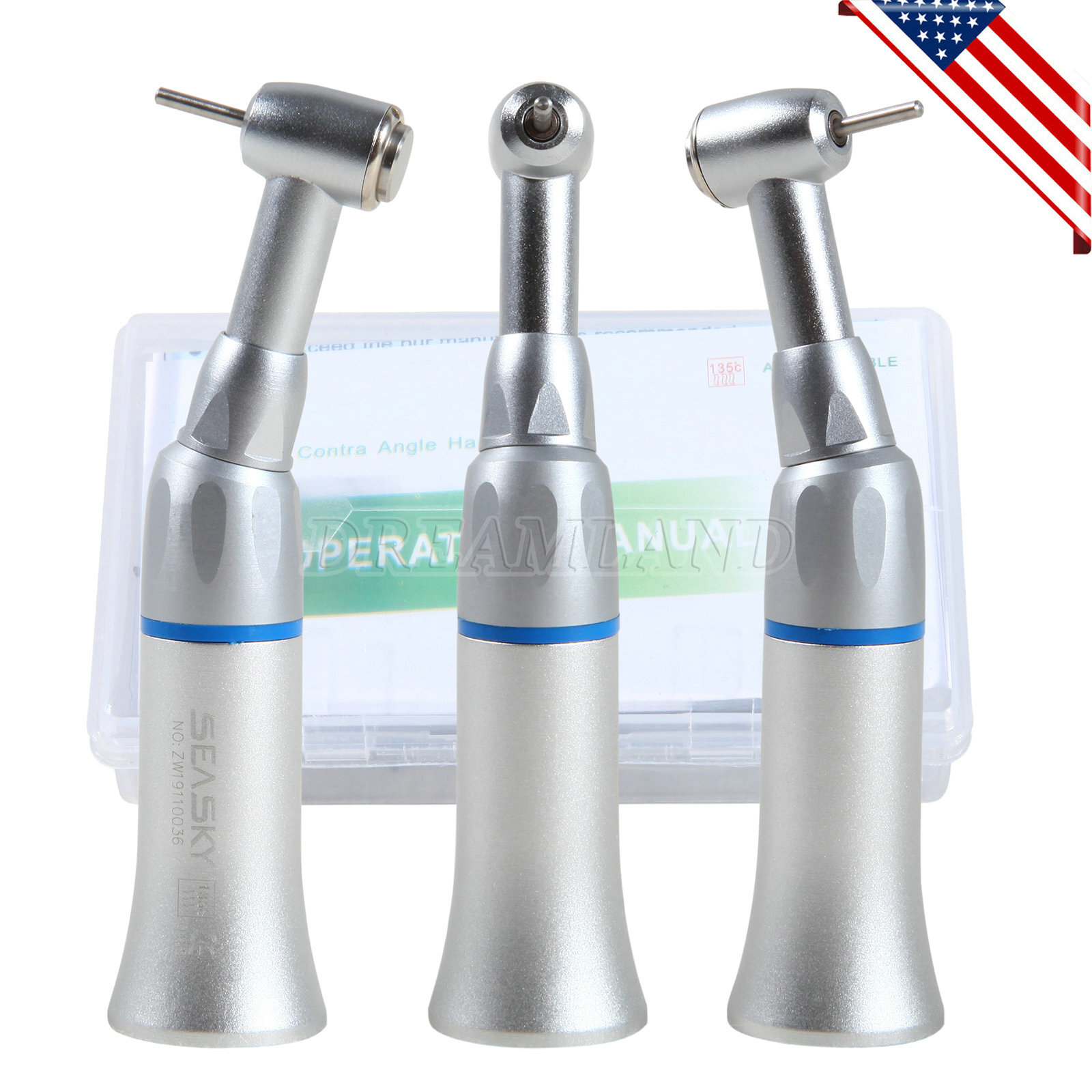 NSK Style Dental Low Slow Speed Contra Angle Handpiece 1.6mm Friction Grip Burs