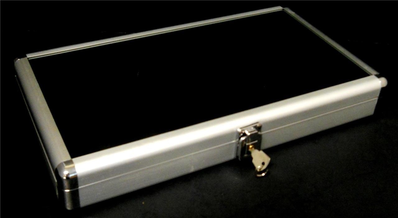 Locking Aluminum Display Case Storage Organizer Sales Case with Black Pad