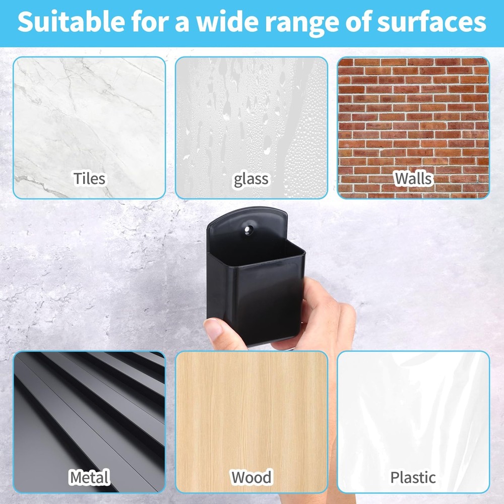 Remote Holder Wall Mount 2 Pcs | Practical Storage for TV, Pens, Scissors
