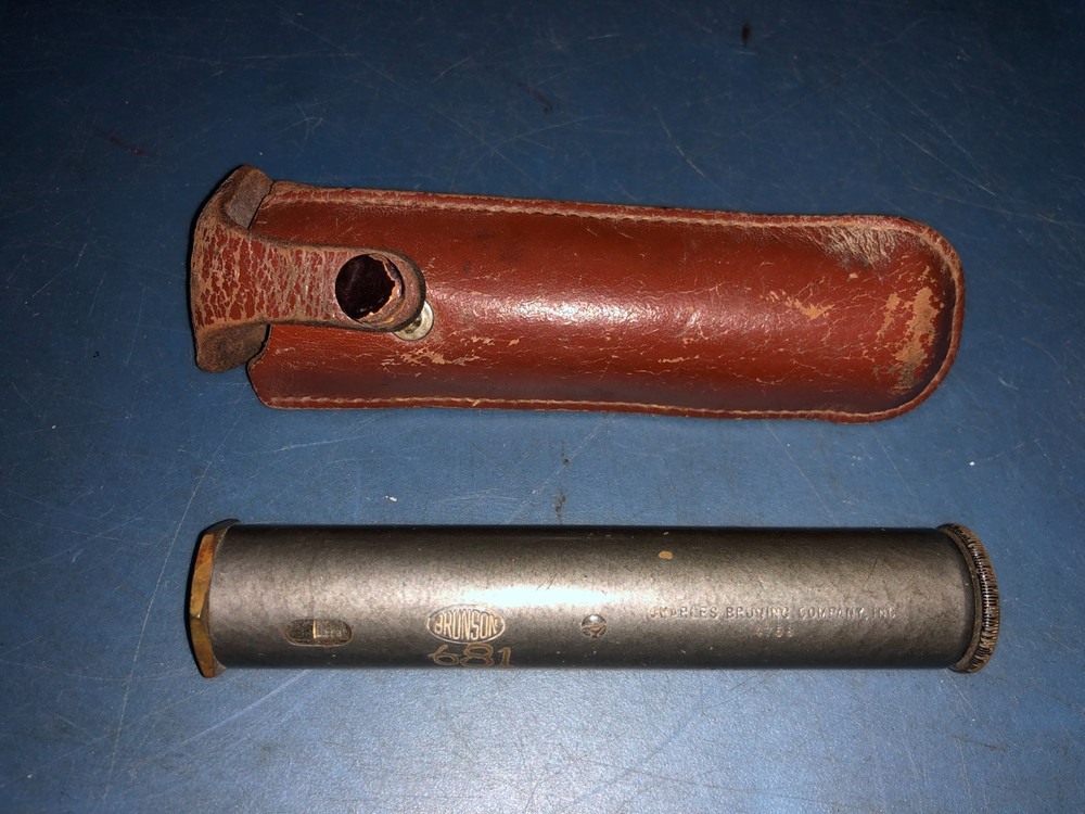 Vintage BRUNSON 681 Handheld BUBBLE Sight with Case
