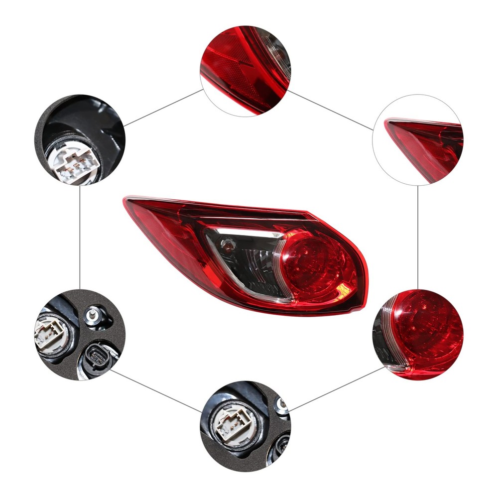 Rear Tail Lamp Halogen Taillights Assembly for 2013-2016 CX-5 Left Driver Side