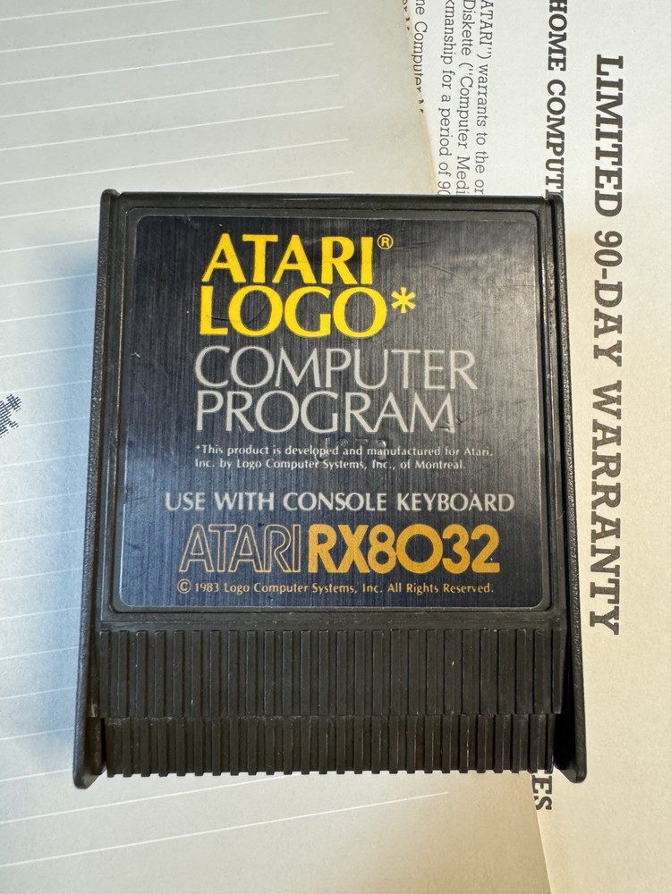 Atari Logo Computer Program RX8032 CIB - Cleaned & Tested