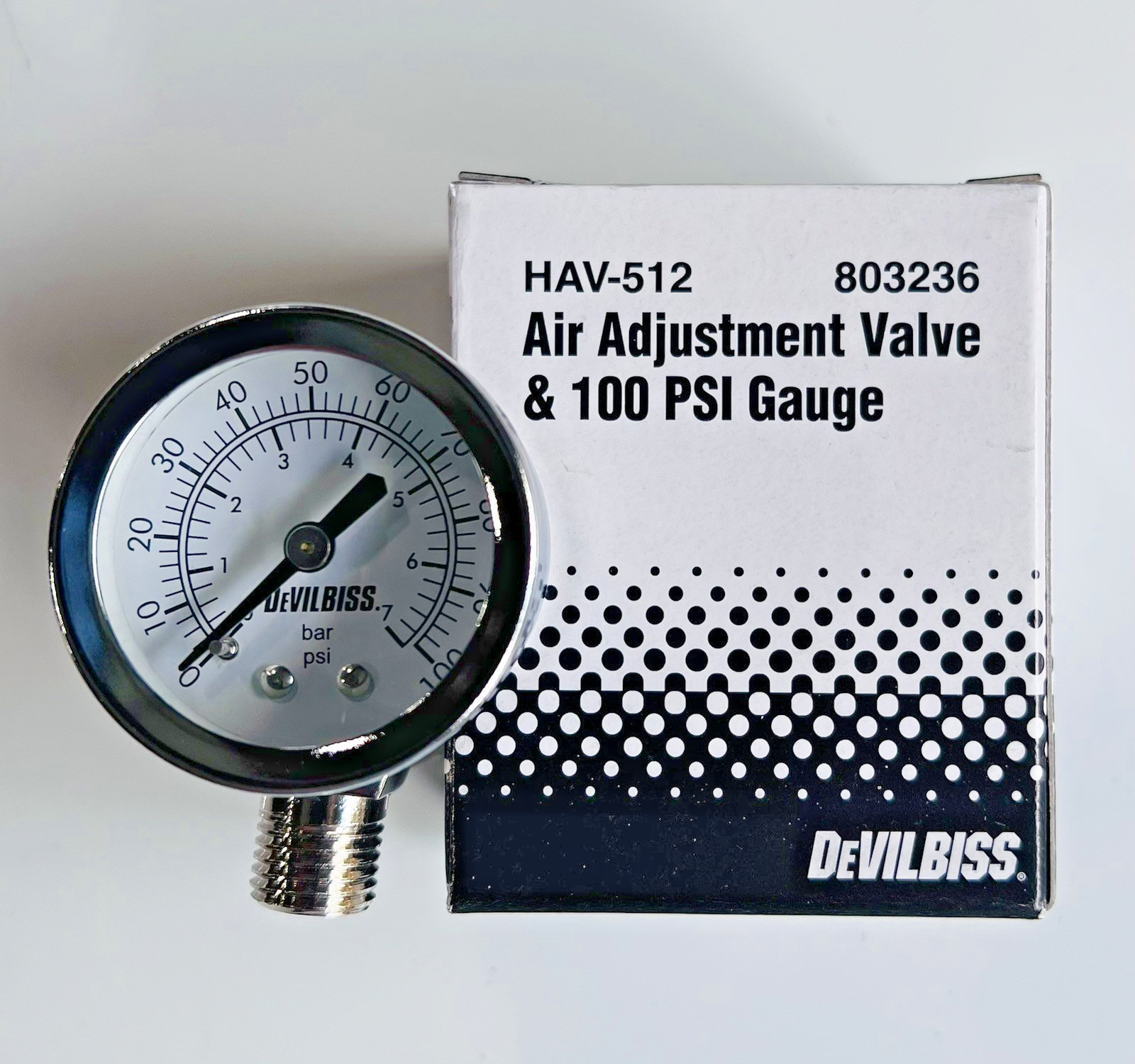 DeVilbiss FinishLine FLG-4 HVLP Gravity Spray Gun with 3 Fluid Tips & AiR Gauge