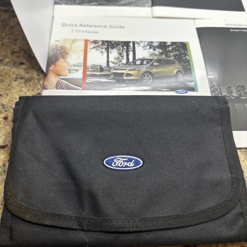 2013 FORD ESCAPE SUV QUICK REFERENCE GUIDE MANUAL SUPPLEMENT BOOKLETS with Case