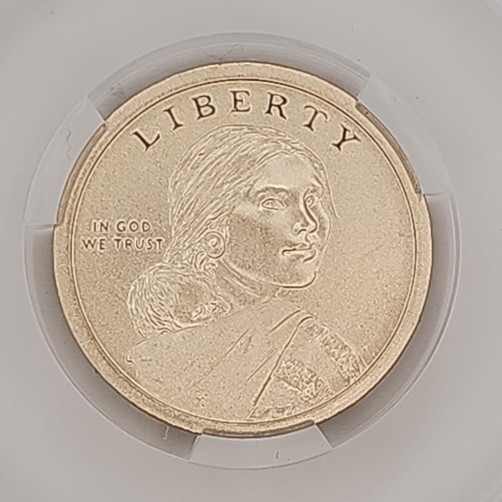 2017-S $1 CAC MS69 Native American Sequoyah, Enhanced Uncirculated