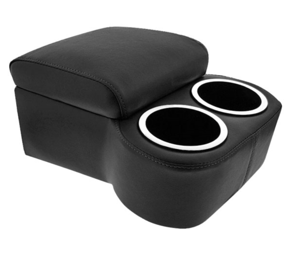 Black BC Shorty Cruiser Bench Seat Console With Drink Holders Musclecar Classic