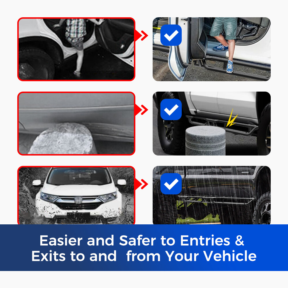 6" Drop Running Boards For 2015-2025 Ford F150 Regular Cab Side Step Nerf Bars