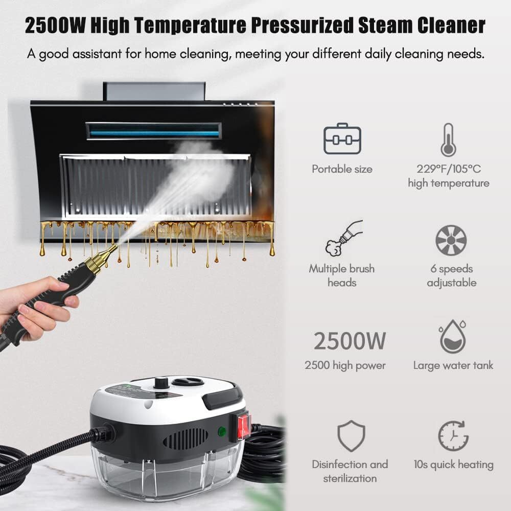 Handheld High Temp Steam Cleaner High Pressure Household Cleaning Machine 2500W