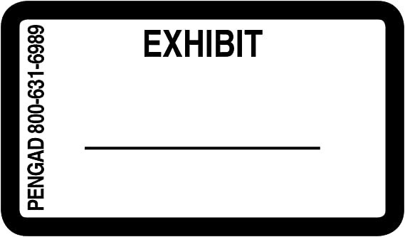 EXHIBIT Preprinted Labels 7/8 X 1.5 Inch White 480 labels