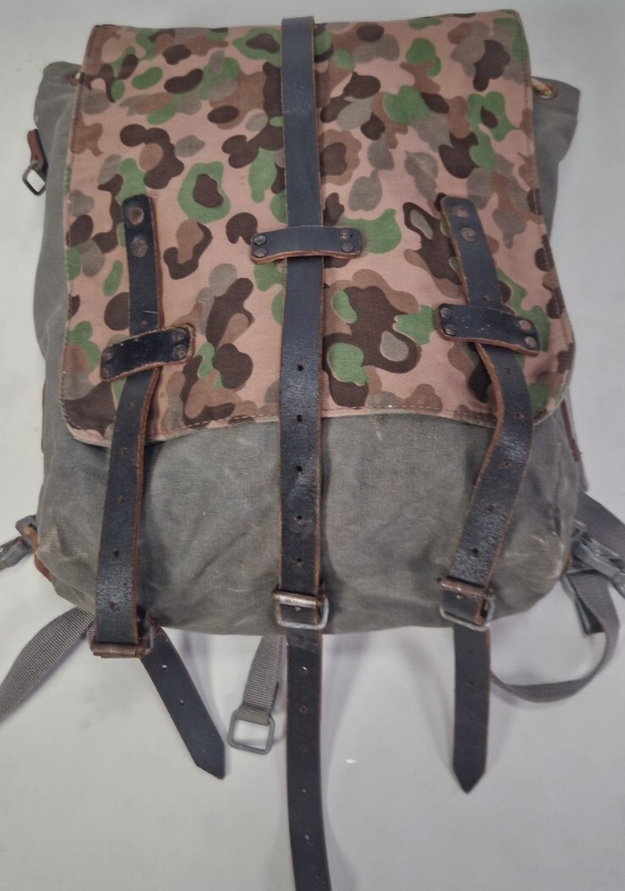 Vintage Austrian Military Bag Backpack