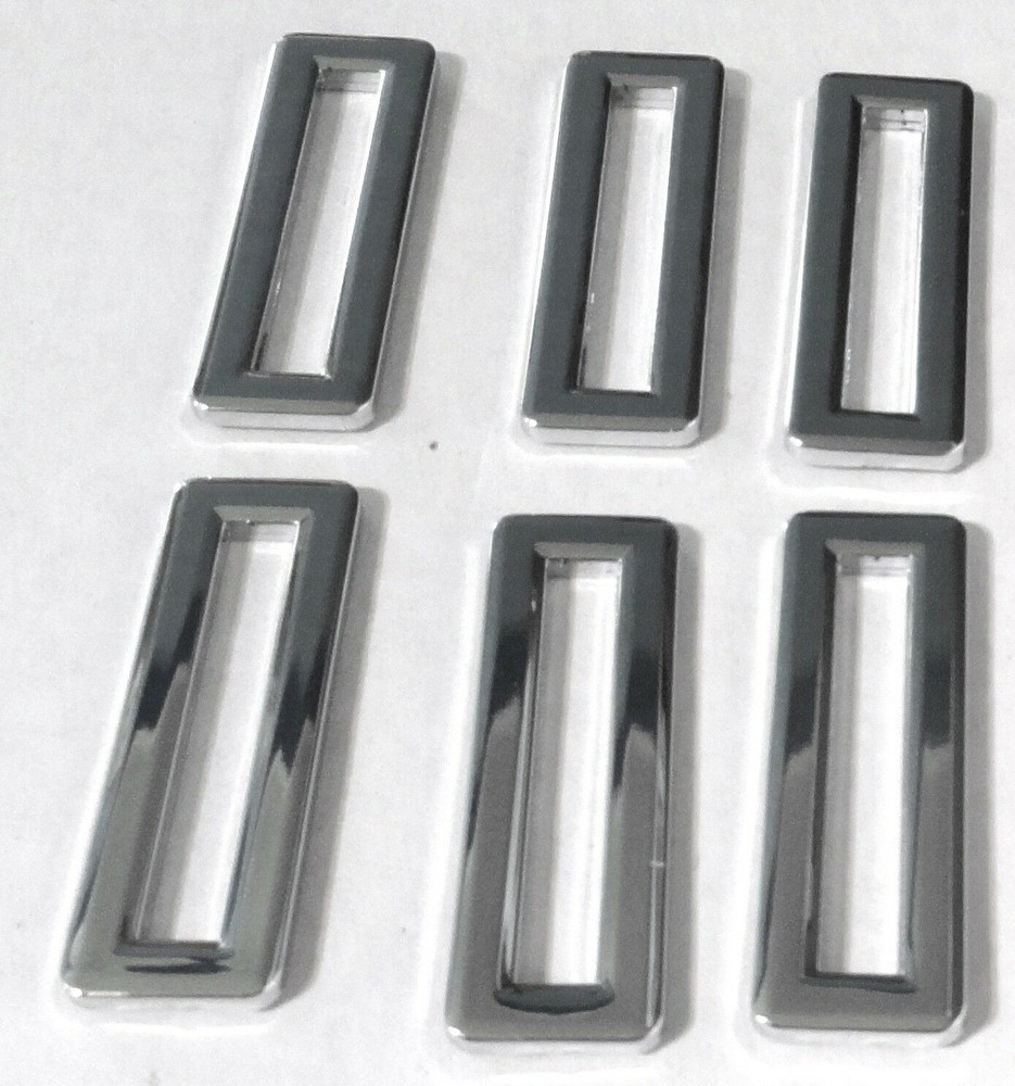 switch label bezel set(6) plain chrome plastic for Freightliner Classic FLD