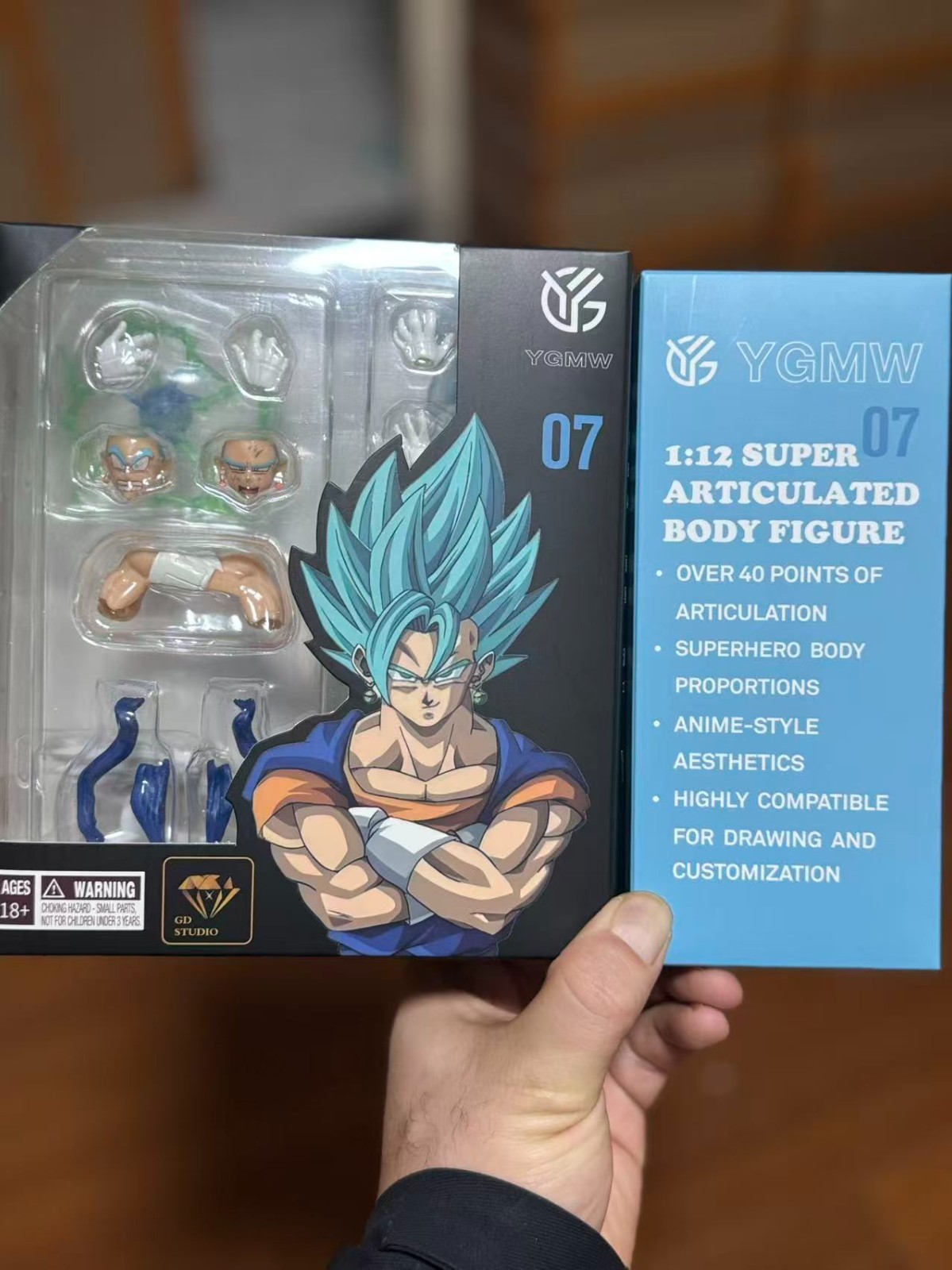 2025NEW YGmw Studio 1/12 Dragon Ball Vegito Action Figure YG-mw 007 In Stock